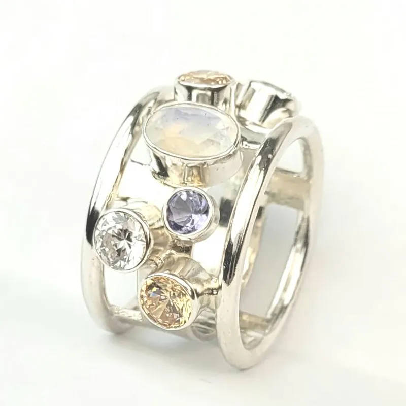 Martens sølvring med tanzanite