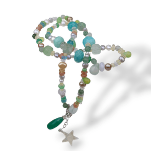 Hovedbilde Edelsten kjede gr&oslash;nn